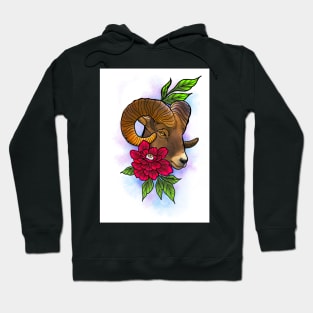 Goat and flowers Hoodie